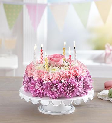 Birthday Wishes Flower Cake? Pastel