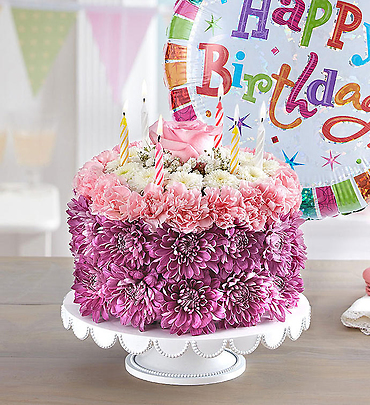 Birthday Wishes Flower Cake? Pastel
