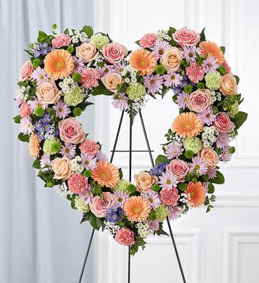Always Remember? Floral Heart Tribute- Pastel