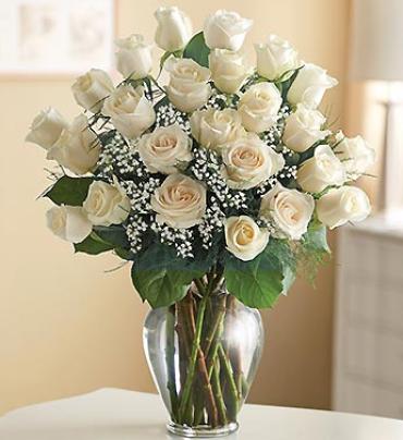 Ultimate Elegance&trade; Premium Long Stem White Roses