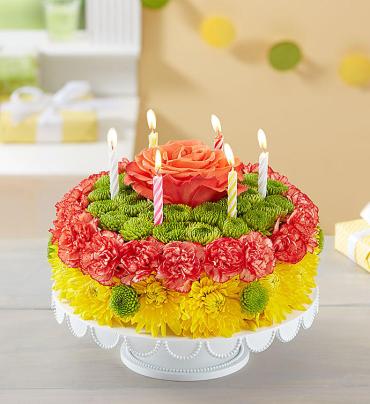 Birthday Wishes Flower Cake? Yellow
